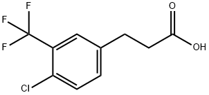 3-[4-氯-3-(三氟甲基)苯基]丙酸 结构式