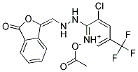 3-CHLORO-2-(2-([3-OXO-2-BENZOFURAN-1(3H)-YLIDEN]METHYL)HYDRAZINO)-5-(TRIFLUOROMETHYL)PYRIDINIUM ACETATE 结构式