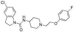 5-CHLORO-N-(1-[2-(4-FLUOROPHENOXY)ETHYL]PIPERIDIN-4-YL)INDOLINE-1-CARBOXAMIDE 结构式