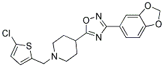 4-[3-(1,3-BENZODIOXOL-5-YL)-1,2,4-OXADIAZOL-5-YL]-1-[(5-CHLORO-2-THIENYL)METHYL]PIPERIDINE 结构式