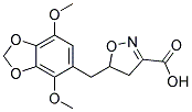 5-[(4,7-DIMETHOXY-1,3-BENZODIOXOL-5-YL)METHYL]-4,5-DIHYDROISOXAZOLE-3-CARBOXYLIC ACID 结构式