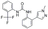 N-[2-(1-Methyl-1H-pyrazol-4-yl)phenyl]-N'-[2-(trifluoromethyl)phenyl]urea 结构式