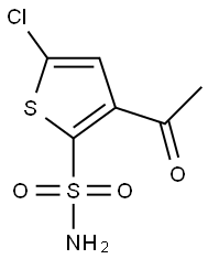 3-ACETYL-5-CHLORO-THIOPHENE-2-SULFONIC ACID AMIDE 结构式