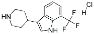 3-(PIPERIDIN-4-YL)-7-(TRIFLUOROMETHYL)-1H-INDOLE HYDROCHLORIDE 结构式