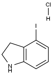 4-IODO-2,3-DIHYDRO-1H-INDOLE HYDROCHLORIDE 结构式