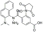 N-(DIMETHYLAMINONAPHTHYL)-N-(P-CARBOXYPHENYL)HYDRAZIDE N-HYDROXYSUCCINIMIDE ESTER 结构式