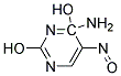 4-AMINO-2,4-DIHYDROXY-5-NITROSOPYRIMIDINE 结构式