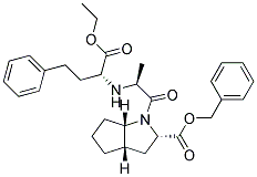 2-[N-[(R)-1-ETHOXYCARBONYL-3-PHENYLPROPYL]-L-ALANYL]-(1S,3S,5S)-2-AZABICYCLO[3.3.0]OCTANE-3-CARBOXYLIC ACID, BENZYL ESTER 结构式