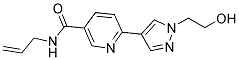 N-ALLYL-6-[1-(2-HYDROXYETHYL)-1H-PYRAZOL-4-YL]NICOTINAMIDE 结构式