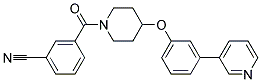3-([4-(3-PYRIDIN-3-YLPHENOXY)PIPERIDIN-1-YL]CARBONYL)BENZONITRILE 结构式