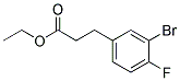 3-(3-BROMO-4-FLUORO-PHENYL)-PROPIONIC ACID ETHYL ESTER 结构式