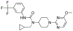 N-(CYCLOPROPYLMETHYL)-N-[1-(4-METHOXYPYRIMIDIN-2-YL)PIPERIDIN-4-YL]-N'-[3-(TRIFLUOROMETHYL)PHENYL]UREA 结构式