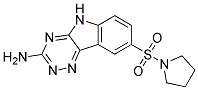 8-(PYRROLIDIN-1-YLSULFONYL)-5H-[1,2,4]TRIAZINO[5,6-B]INDOL-3-AMINE 结构式