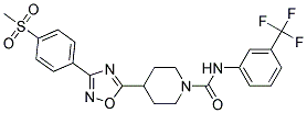 4-(3-[4-(Methylsulfonyl)phenyl]-1,2,4-oxadiazol-5-yl)-N-[3-(trifluoromethyl)phenyl]piperidine-1-carboxamide 结构式