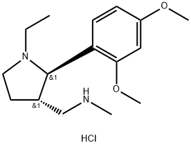 [(2R,3S)-2-(2,4-DIMETHOXY-PHENYL)-1-ETHYL-PYRROLIDIN-3-YLMETHYL]-METHYL-AMINE HYDROCHLORIDE 结构式