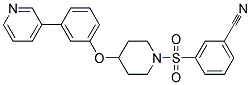 3-([4-(3-PYRIDIN-3-YLPHENOXY)PIPERIDIN-1-YL]SULFONYL)BENZONITRILE 结构式