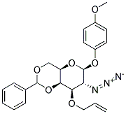 4-METHOXYPHENYL 3-O-ALLYL-2-AZIDO-4,6-O-BENZYLIDENE-2-DEOXY-BETA-D-GALACTOPYRANOSIDE 结构式