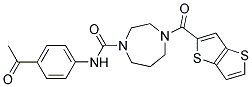 N-(4-ACETYLPHENYL)-4-(THIENO[3,2-B]THIEN-2-YLCARBONYL)-1,4-DIAZEPANE-1-CARBOXAMIDE 结构式