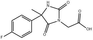 4-(4-氟苯基)-4-甲基-2,5-二氧代-1-咪唑烷乙酸 结构式