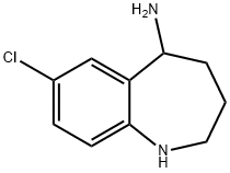 7-Chloro-2,3,4,5-tetrahydro-1H-benzo[b]azepin-5-ylamine 结构式