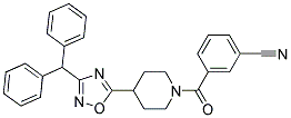 3-((4-[3-(DIPHENYLMETHYL)-1,2,4-OXADIAZOL-5-YL]PIPERIDIN-1-YL)CARBONYL)BENZONITRILE 结构式