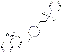 3-((4-[2-(PHENYLSULFONYL)ETHYL]PIPERAZIN-1-YL)METHYL)-2H-1,2,4-BENZOTHIADIAZINE 1,1-DIOXIDE 结构式
