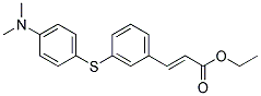 (E)-3-[3-(4-DIMETHYLAMINO-PHENYLSULFANYL)-PHENYL]-ACRYLIC ACID ETHYL ESTER 结构式