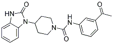 N-(3-ACETYLPHENYL)-4-(2-OXO-2,3-DIHYDRO-1H-BENZIMIDAZOL-1-YL)PIPERIDINE-1-CARBOXAMIDE 结构式