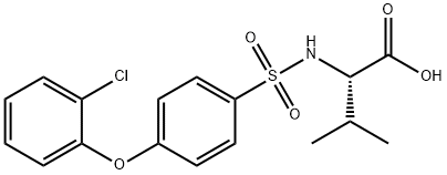 ((4-(2-CHLOROPHENOXY)PHENYL)SULFONYL)VALINE 结构式