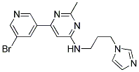 6-(5-BROMOPYRIDIN-3-YL)-N-[3-(1H-IMIDAZOL-1-YL)PROPYL]-2-METHYLPYRIMIDIN-4-AMINE 结构式