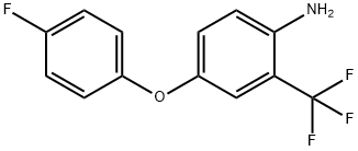 4-(4-氟苯氧基)-2-(三氟甲基)苯胺 结构式