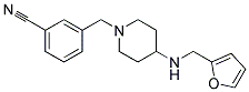 3-((4-[(2-FURYLMETHYL)AMINO]PIPERIDIN-1-YL)METHYL)BENZONITRILE 结构式