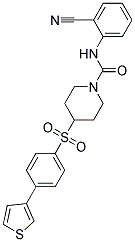 N-(2-CYANOPHENYL)-4-([4-(3-THIENYL)PHENYL]SULFONYL)PIPERIDINE-1-CARBOXAMIDE 结构式