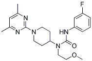 N-[1-(4,6-DIMETHYLPYRIMIDIN-2-YL)PIPERIDIN-4-YL]-N'-(3-FLUOROPHENYL)-N-(2-METHOXYETHYL)UREA 结构式