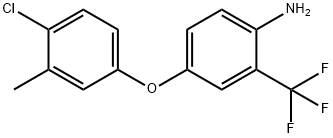 4-(4-氯-3-甲基苯氧基)-2-(三氟甲基)苯胺 结构式