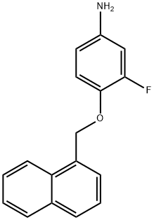 3-FLUORO-4-(1-NAPHTHYLMETHOXY)ANILINE 结构式