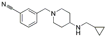 3-((4-[(CYCLOPROPYLMETHYL)AMINO]PIPERIDIN-1-YL)METHYL)BENZONITRILE 结构式
