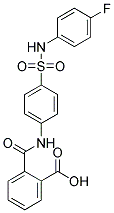 N-[4-(4-FLUORO-PHENYLSULFAMOYL)-PHENYL]-PHTHALAMIC ACID 结构式