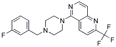 5-[4-(3-FLUOROBENZYL)PIPERAZIN-1-YL]-2-(TRIFLUOROMETHYL)-1,6-NAPHTHYRIDINE 结构式