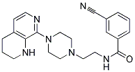 3-Cyano-N-(2-[4-(1,2,3,4-tetrahydro-1,7-naphthyridin-8-yl)piperazin-1-yl]ethyl)benzamide 结构式