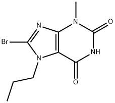 8-BROMO-3-METHYL-7-PROPYL-3,7-DIHYDRO-PURINE-2,6-DIONE 结构式