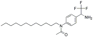 N-[4-(1-AMINO-2,2,2-TRIFLUORO-ETHYL)-PHENYL]-N-DODECYL-ACETAMIDE 结构式