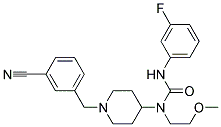 N-[1-(3-CYANOBENZYL)PIPERIDIN-4-YL]-N'-(3-FLUOROPHENYL)-N-(2-METHOXYETHYL)UREA 结构式