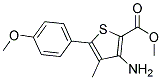 3-氨基-5-(4-甲氧基苯基)-4-甲基噻吩-2-甲酸甲酯 结构式