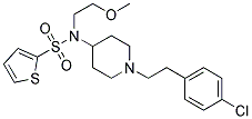 N-(1-[2-(4-CHLOROPHENYL)ETHYL]PIPERIDIN-4-YL)-N-(2-METHOXYETHYL)THIOPHENE-2-SULFONAMIDE 结构式