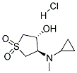 TRANS-4-(CYCLOPROPYLMETHYL-AMINO)-1,1-DIOXO-TETRAHYDROTHIOPHEN-3-OL HYDROCHLORIDE 结构式
