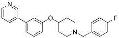 3-(3-([1-(4-Fluorobenzyl)piperidin-4-yl]oxy)phenyl)pyridine 结构式
