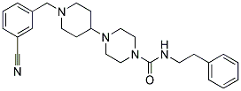 4-[1-(3-CYANOBENZYL)PIPERIDIN-4-YL]-N-(2-PHENYLETHYL)PIPERAZINE-1-CARBOXAMIDE 结构式