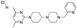 4,6-DIMETHYL-2-(4-[4-(PYRIDIN-2-YLMETHYL)PIPERAZIN-1-YL]PIPERIDIN-1-YL)PYRIMIDINE HYDROCHLORIDE 结构式