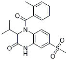 3-ISOPROPYL-4-(2-METHYLBENZOYL)-7-(METHYLSULFONYL)-3,4-DIHYDROQUINOXALIN-2(1H)-ONE 结构式